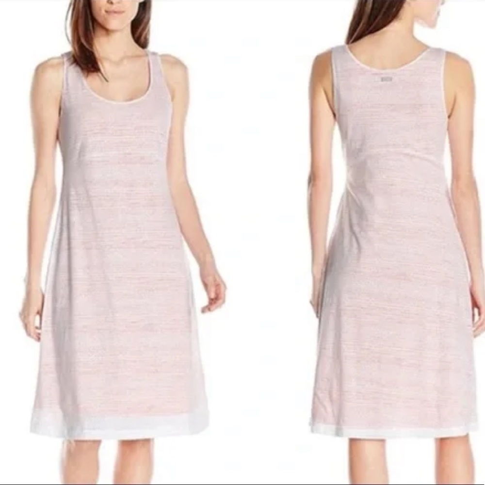 Columbia "See Through You" Burnout Dress Size medium Orange Dots tank dress